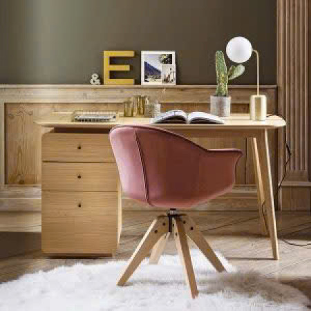 Ora Oak : Bàn Làm Việc Gỗ Sồi + Kéo Giản 1m2 ⇒ 1m4